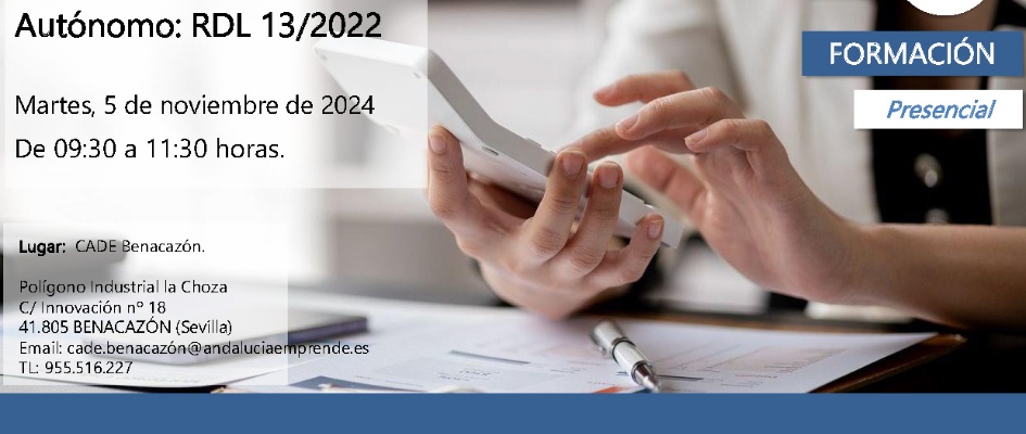 Cartel Formación 05-11-2024 CADE Benacazón (Sevilla)