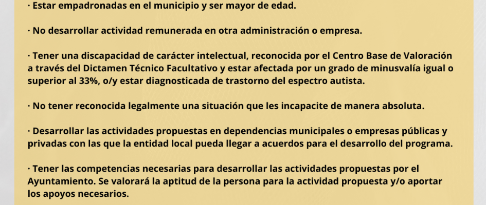 Prácticas Becadas Personas con Discapacidad